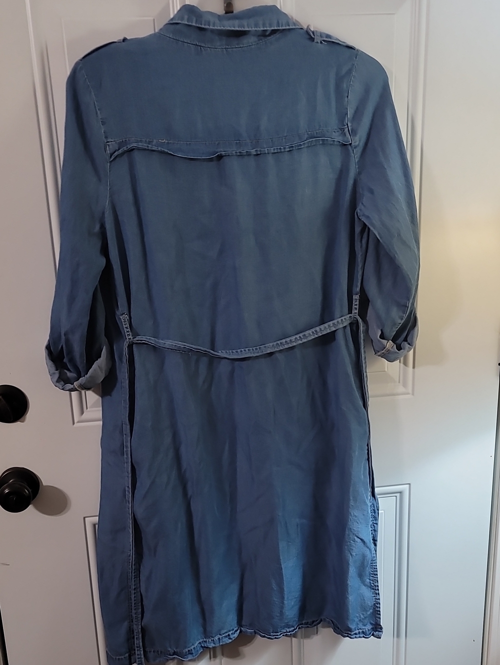 Denim Color Long Duster - Picture 11 of 11